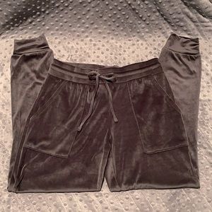 Ridiculously soft gray velour joggers, Small